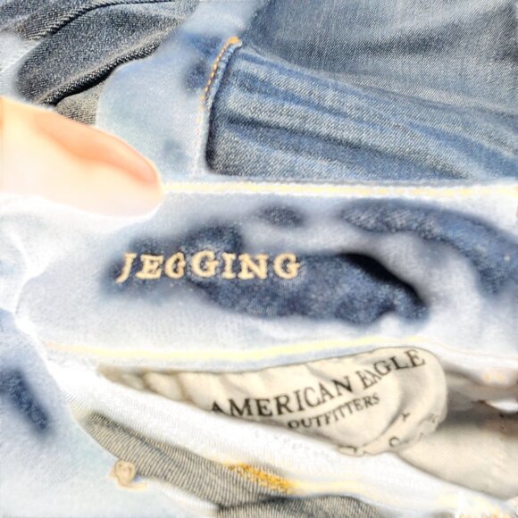 American Eagle Outfitters Super Stretch X Jegging Jeans Size 2 Regular Blue Deni - Picture 4 of 5